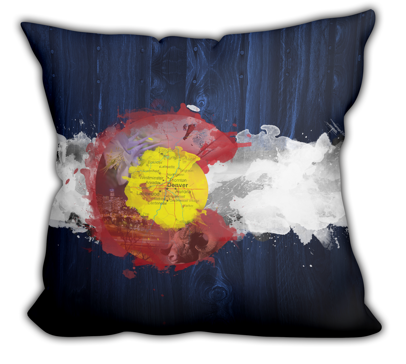 Colorado Flag Design_4 Pillows