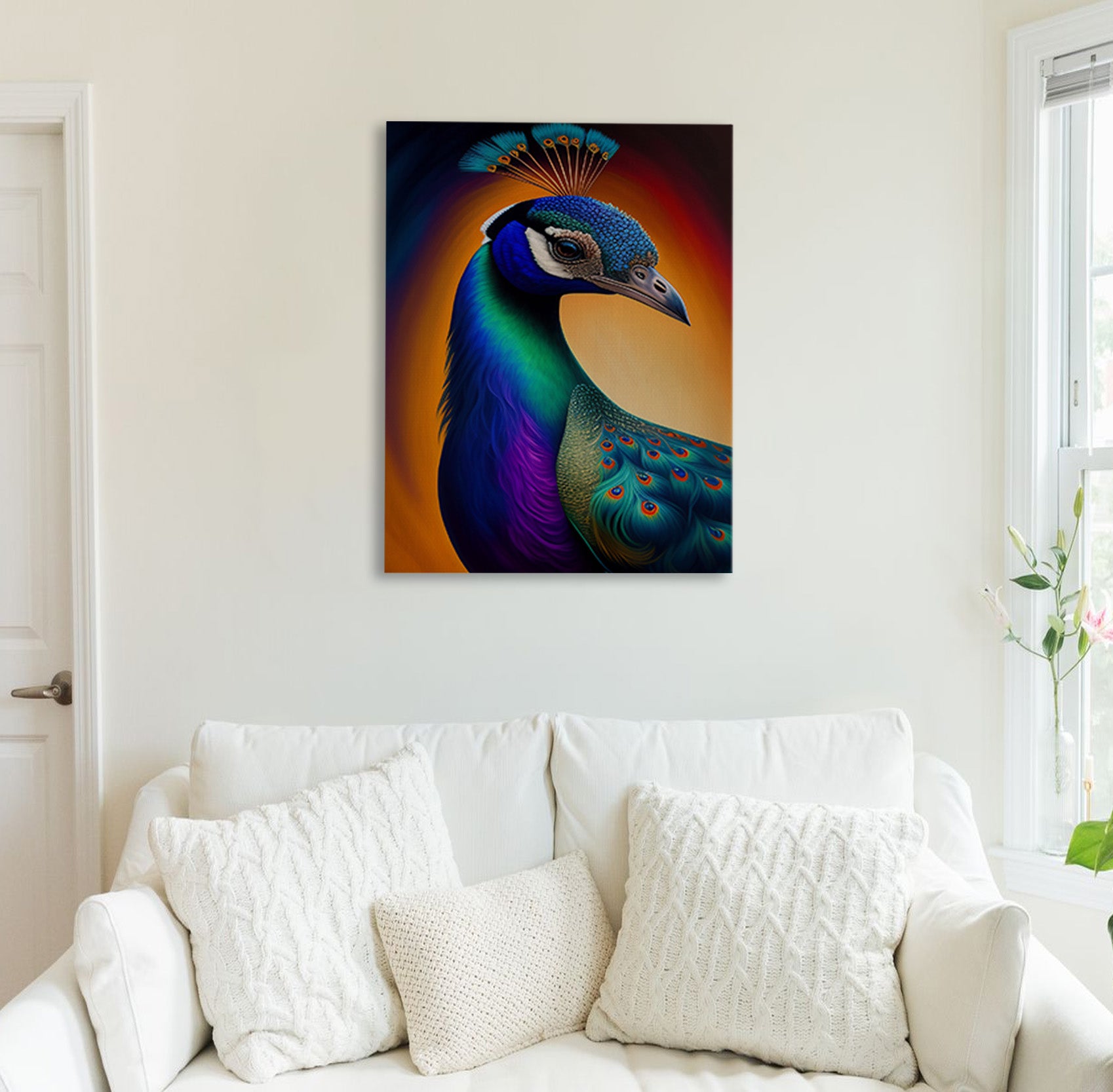 Radiant Feathers Canvas Print