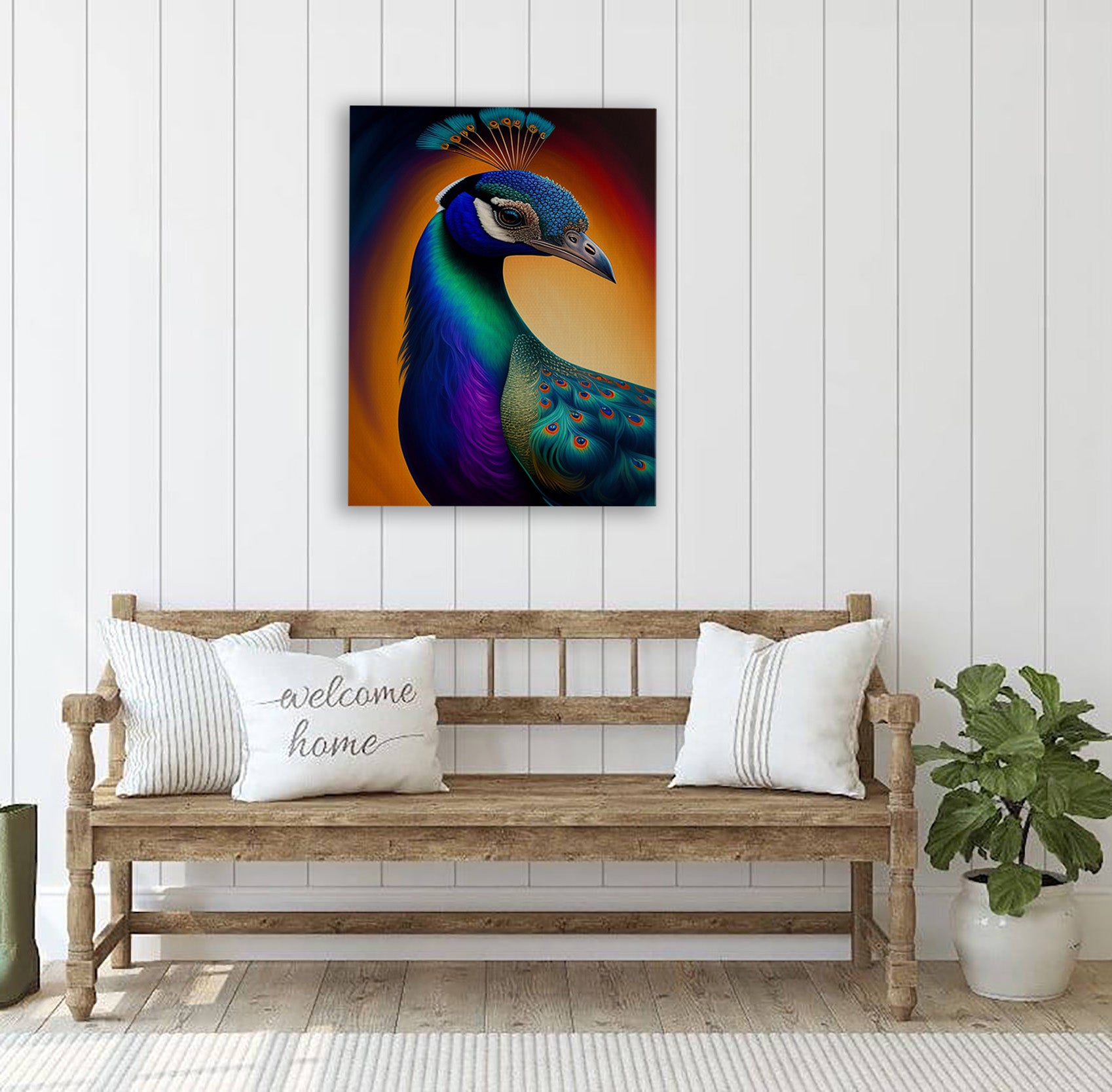 Radiant Feathers Canvas Print