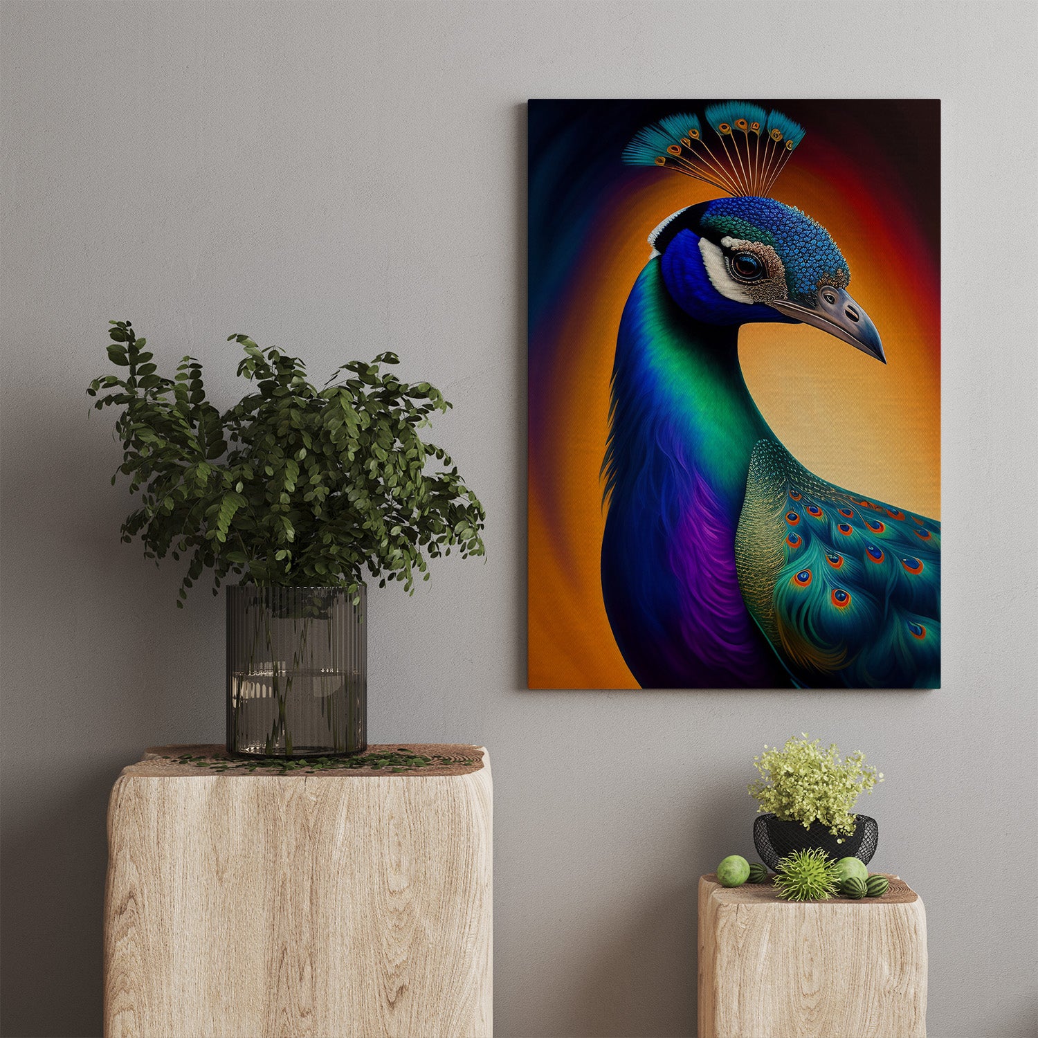 Radiant Feathers Canvas Print