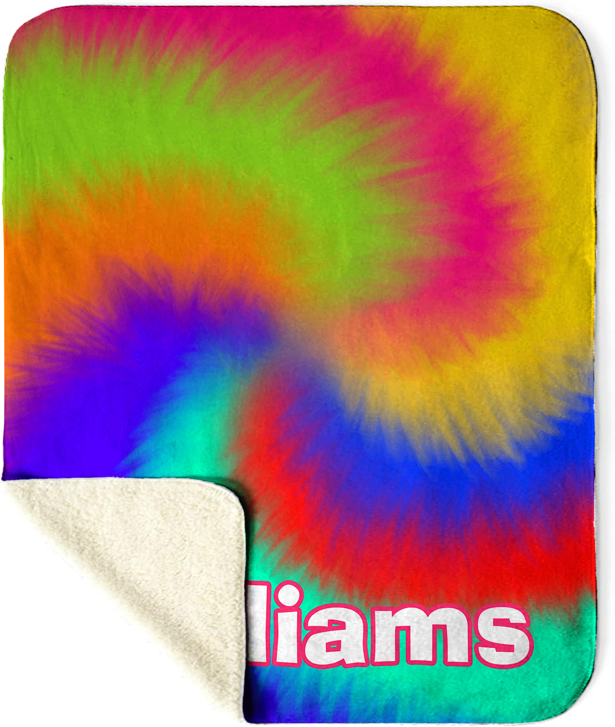 Tie Dye Sherpa Blanket