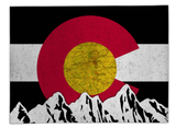 Colorado Flag Design_2 Area Rug