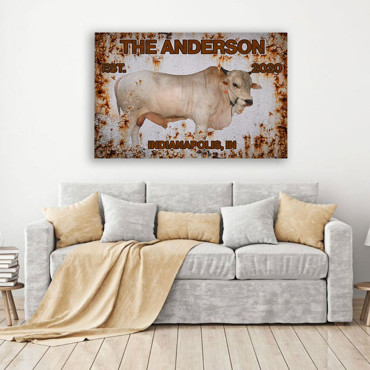 Rusted Cattle Canvas Art