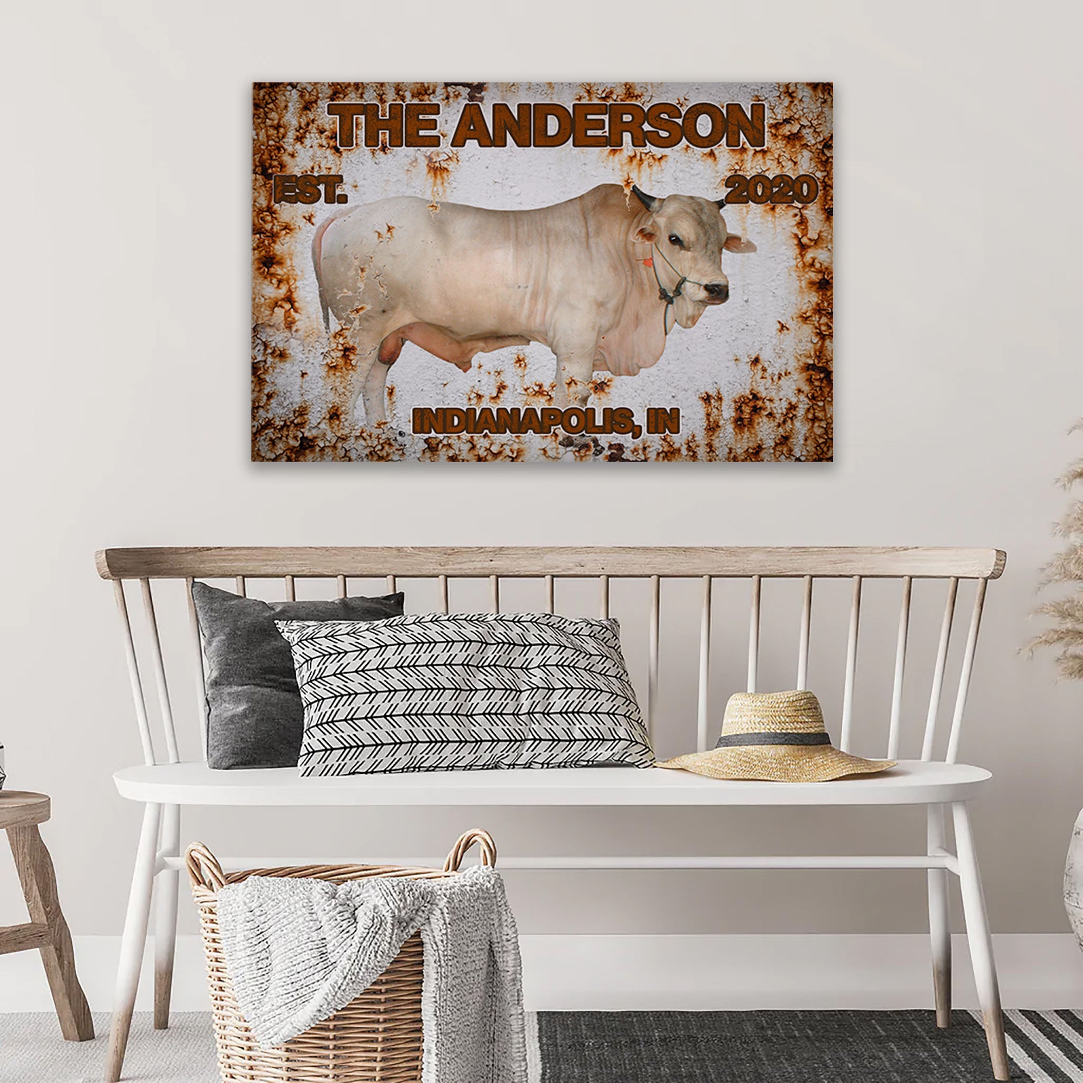 Rusted Cattle Canvas Art