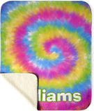 Tie Dye Sherpa Blanket