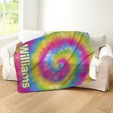 Tie Dye Sherpa Blanket