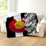 Colorado Flag Design_2 Sherpa Blanket