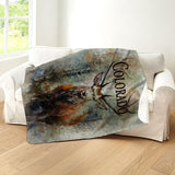 Colorado Flag Design_3 Sherpa Blanket