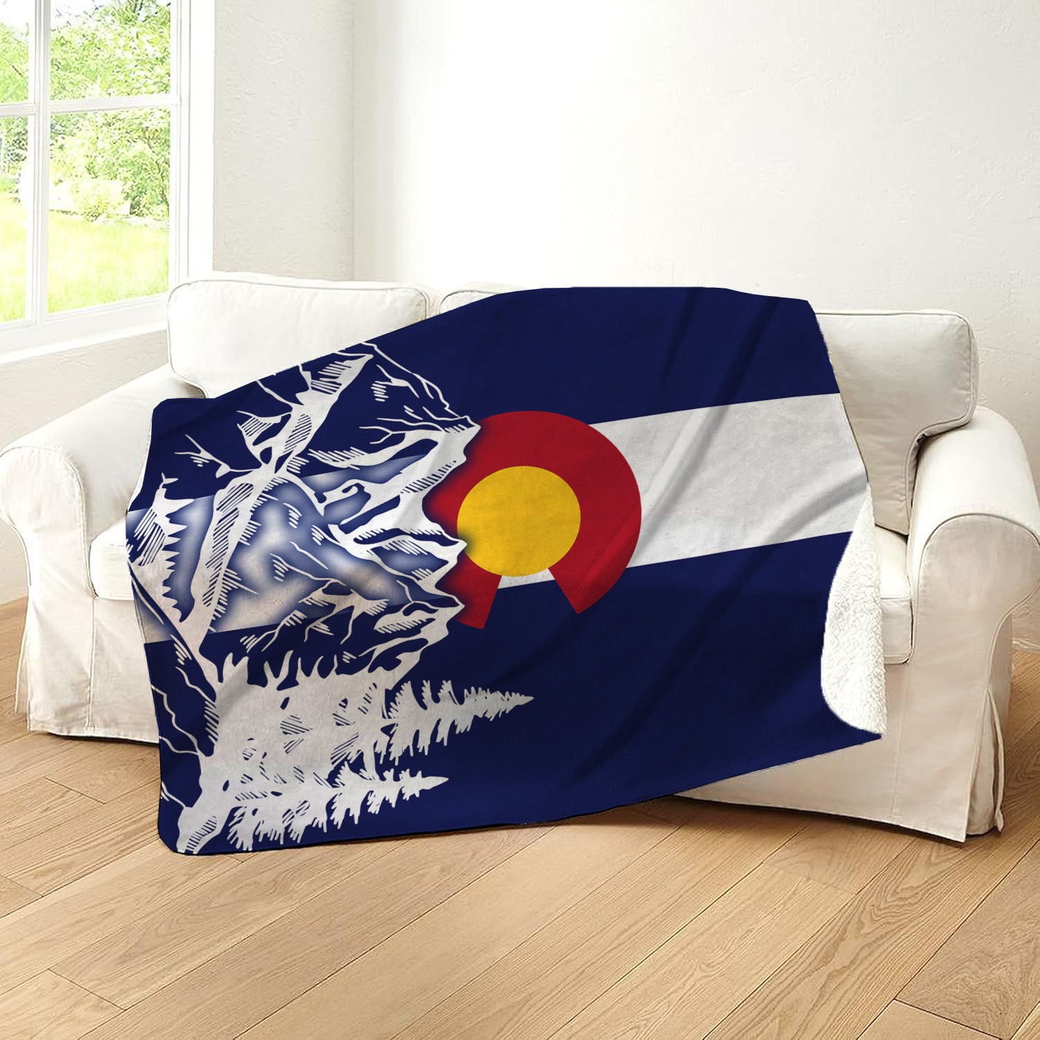 Colorado Flag Design_5 Sherpa Blanket