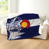 Colorado Flag Design_5 Sherpa Blanket
