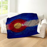 Colorado Flag Design_1 Sherpa Blanket