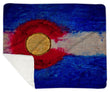 Colorado Flag Design_1 Sherpa Blanket
