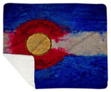 Colorado Flag Design_1 Sherpa Blanket