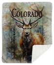 Colorado Flag Design_3 Sherpa Blanket