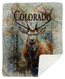 Colorado Flag Design_3 Sherpa Blanket