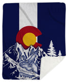 Colorado Flag Design_5 Sherpa Blanket