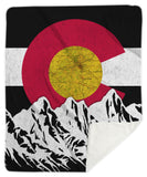 Colorado Flag Design_2 Sherpa Blanket