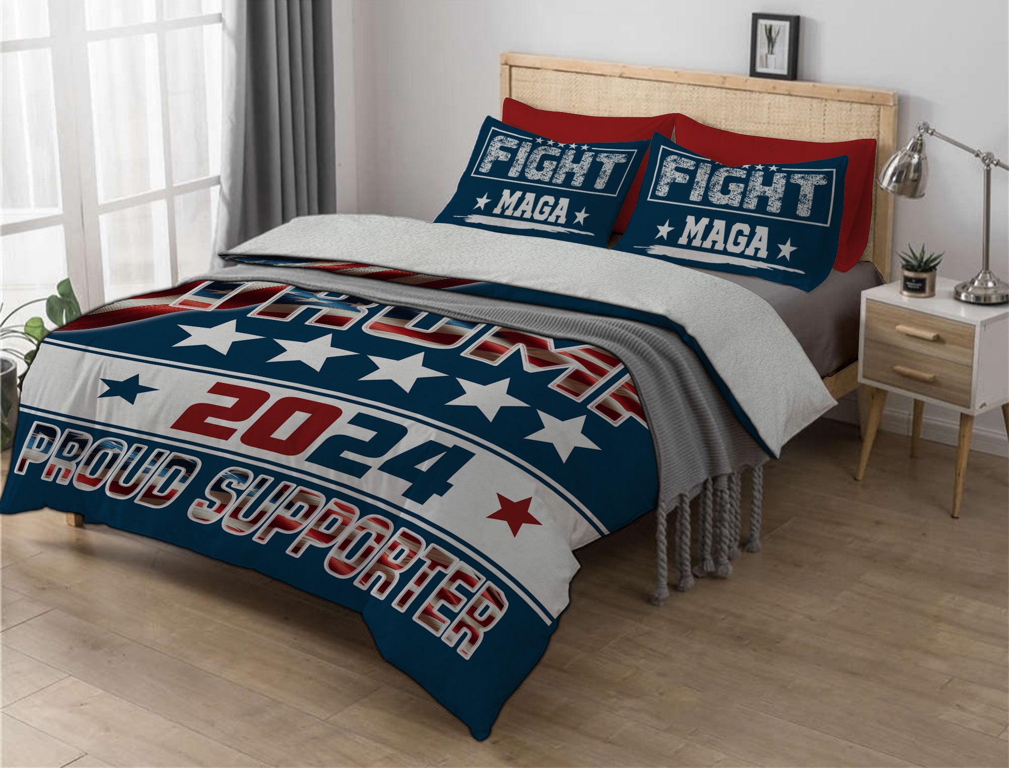 Proud Supporter Sherpa Comforter Set