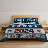 Proud Supporter Sherpa Comforter Set