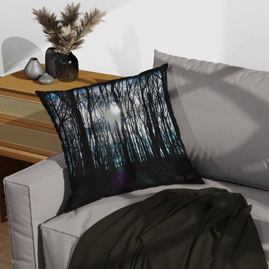 Silhouette Trees Throw Pillow