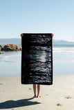 Silhouette Trees Beach Towel