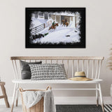 Snow Day Framed Canvas