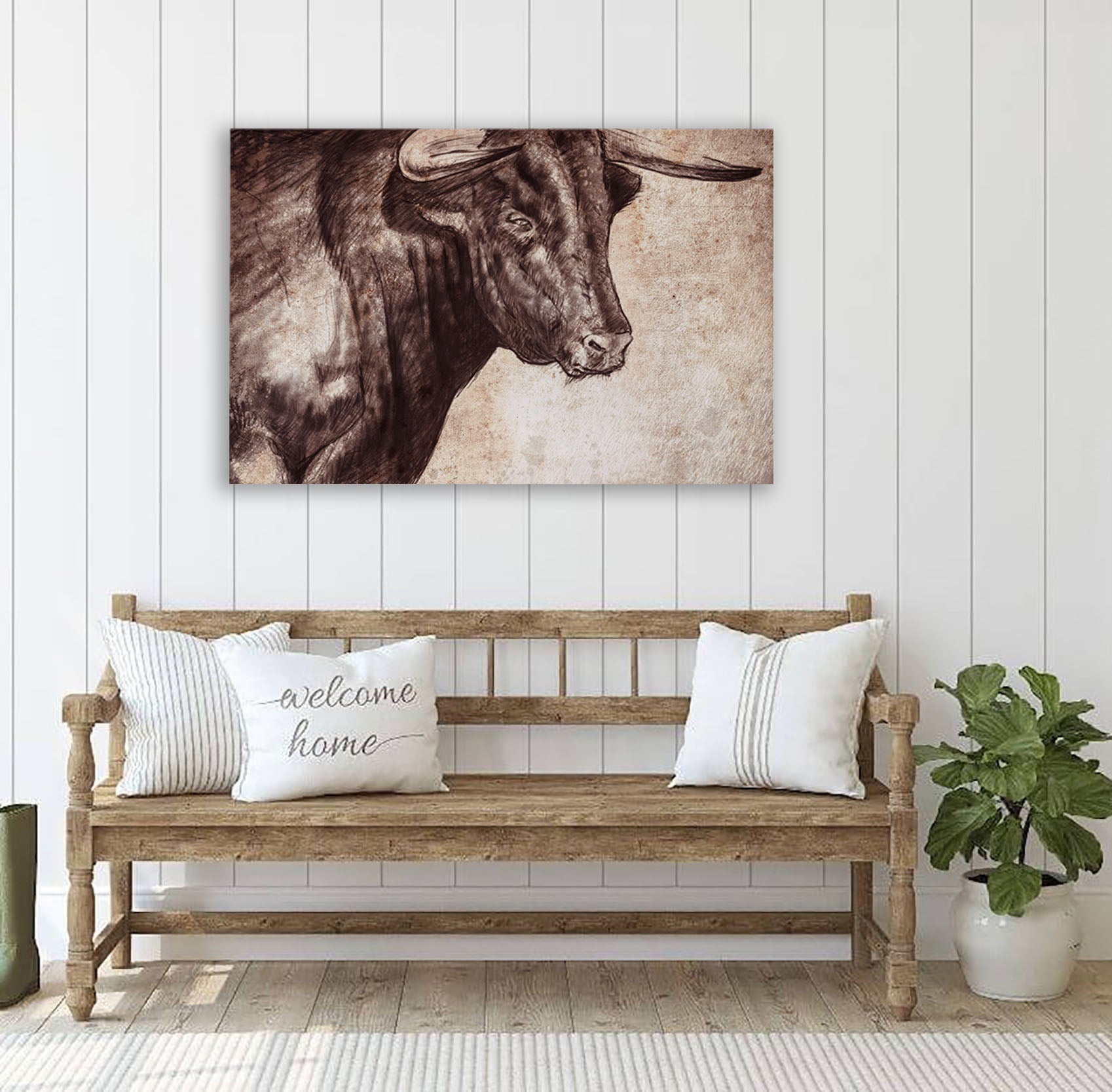 Spanish Bull Canvas Art