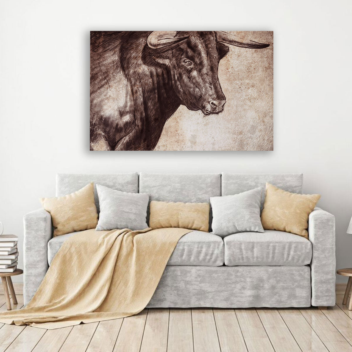 Spanish Bull Canvas Art