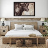 Spanish Bull Framed Canvas