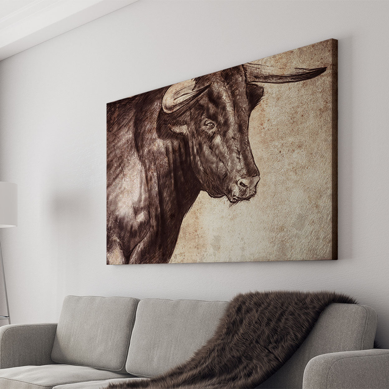 Spanish Bull Canvas Art