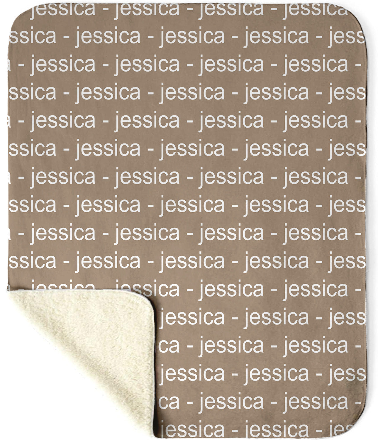 Single Name Reg Font Sherpa Blanket