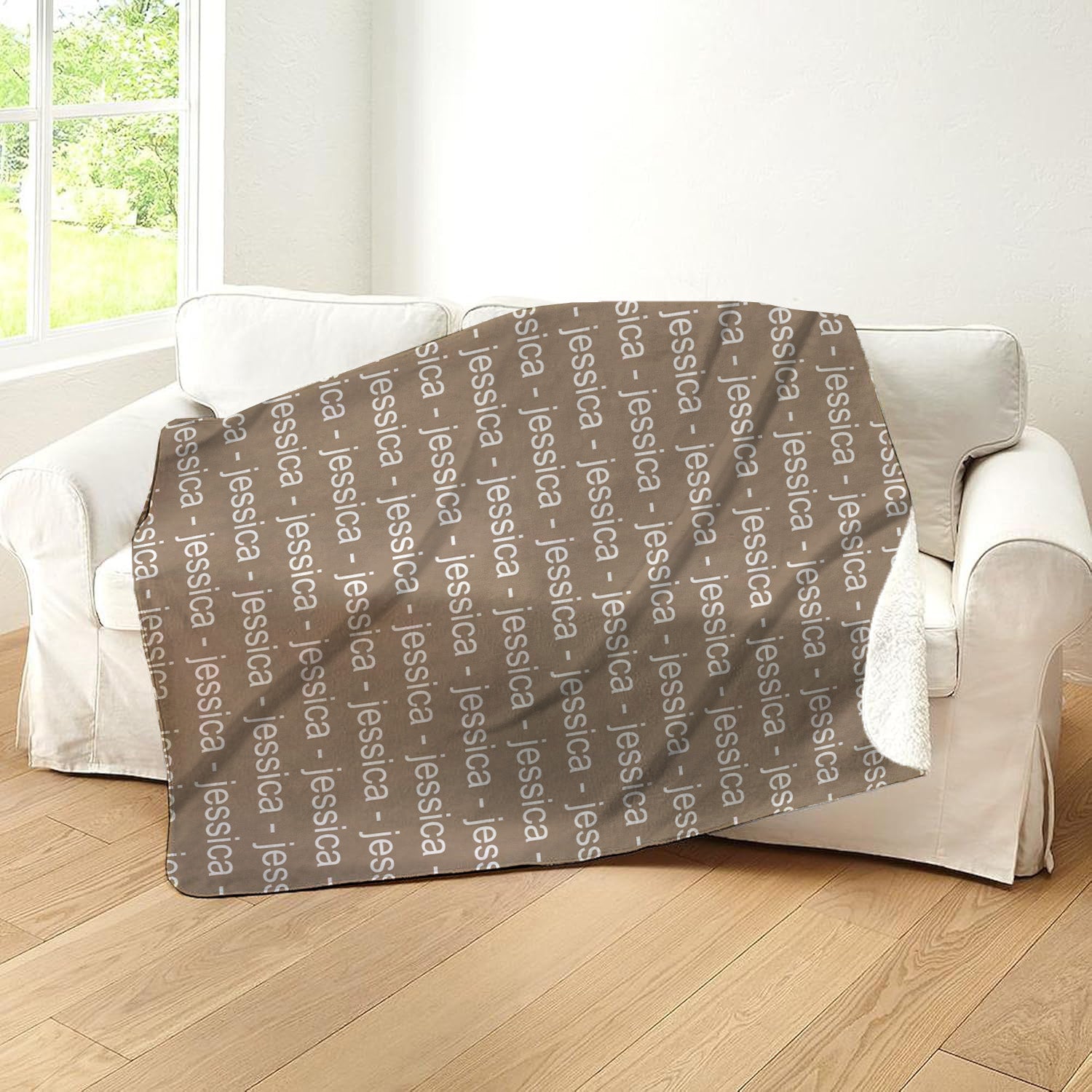 Single Name Reg Font Sherpa Blanket