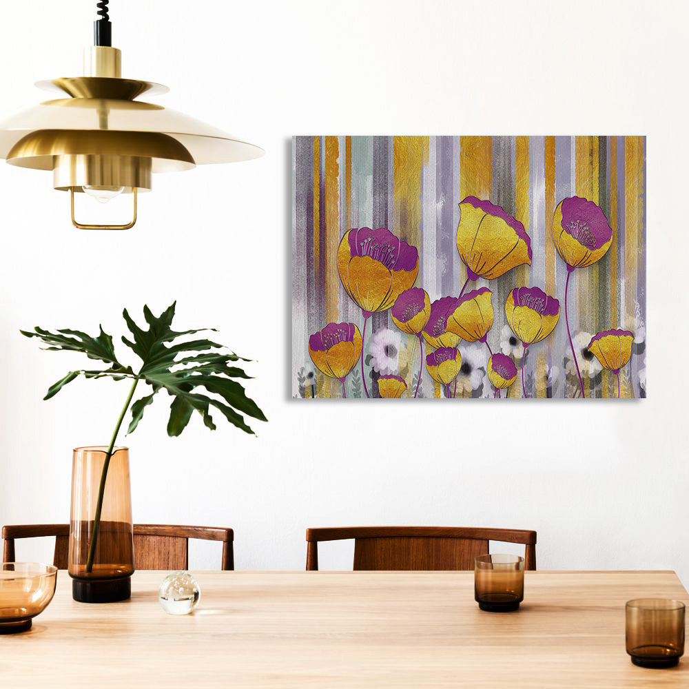 Striped Blossom Canvas Print