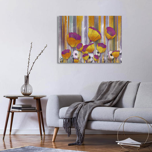 Striped Blossom Canvas Print