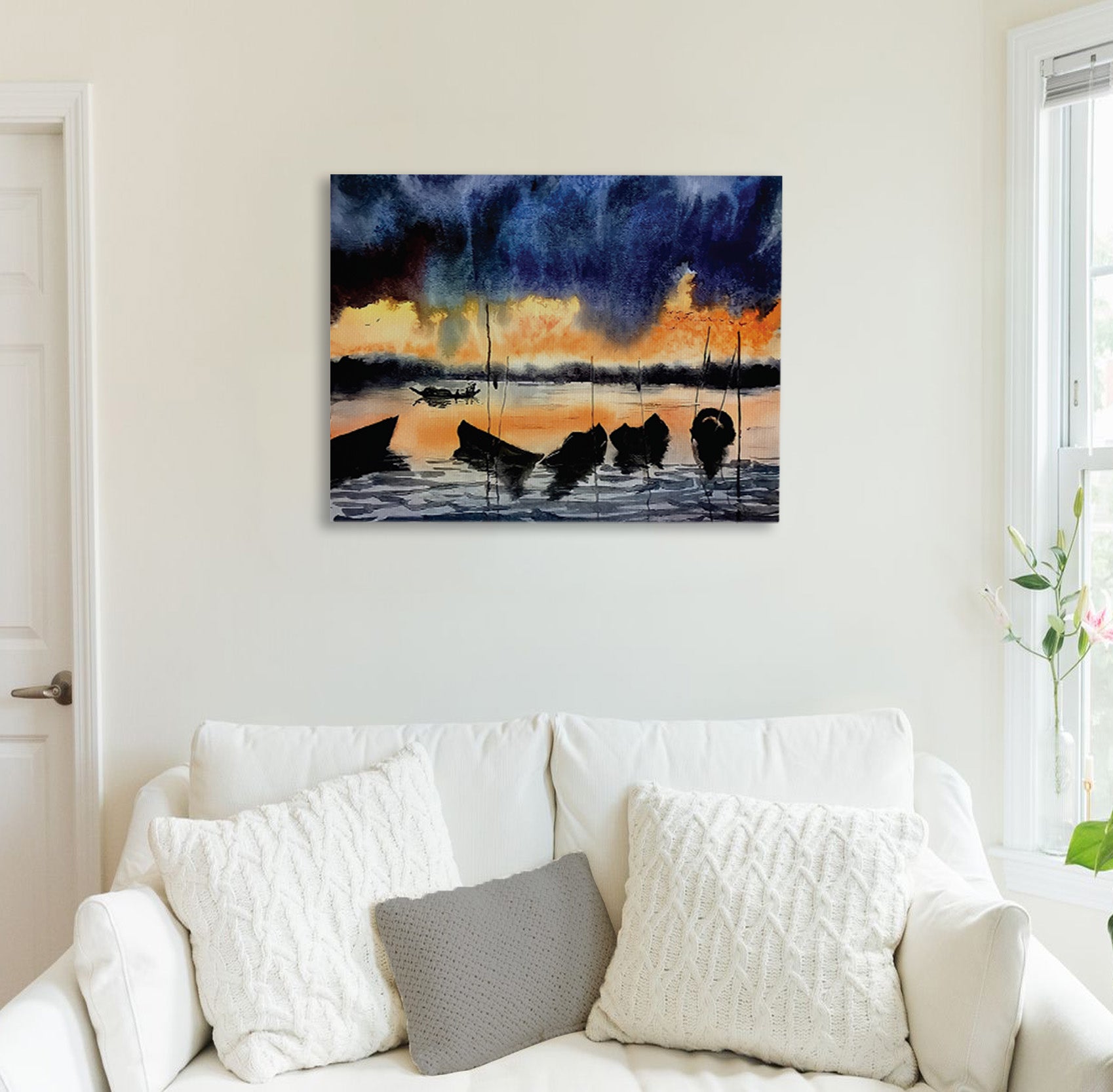 Sunset Nautical Canvas Print