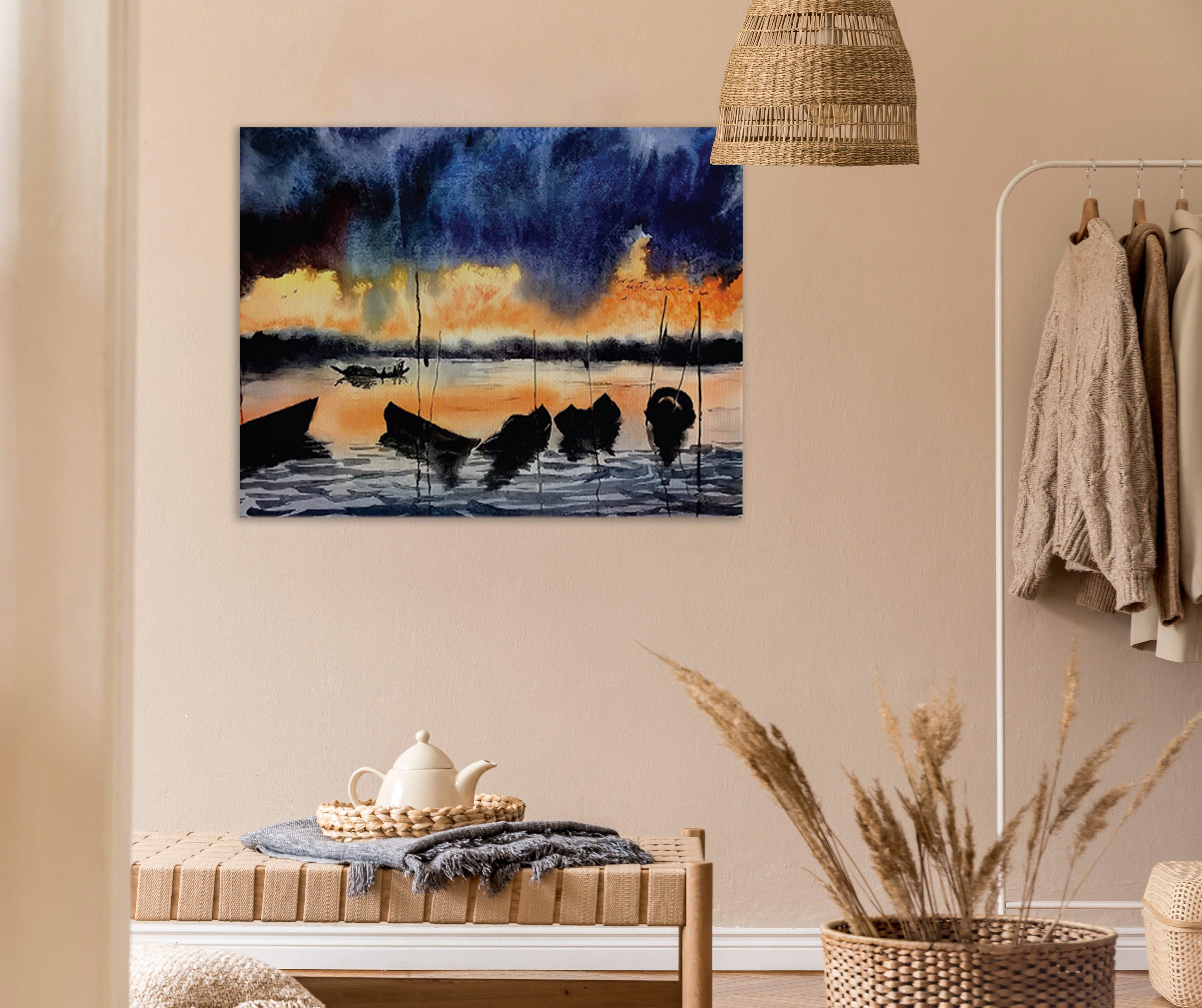 Sunset Nautical Canvas Print