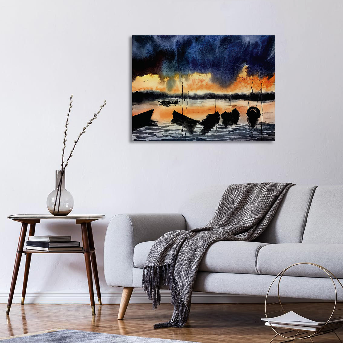 Sunset Nautical Canvas Print