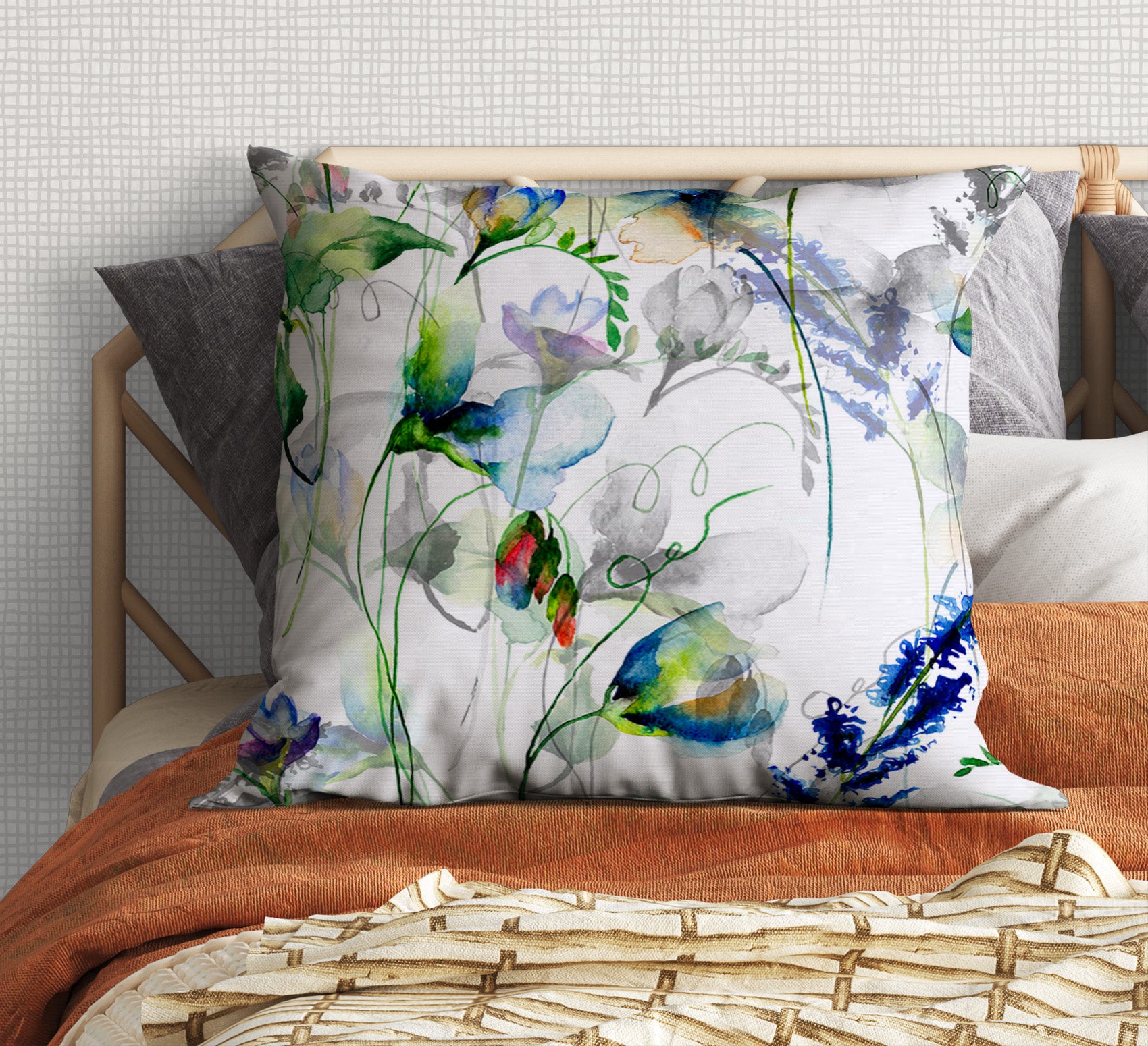 Sweet Flowers Throw Pillow