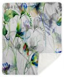 Sweet-Flowers Throw Sherpa Blanket