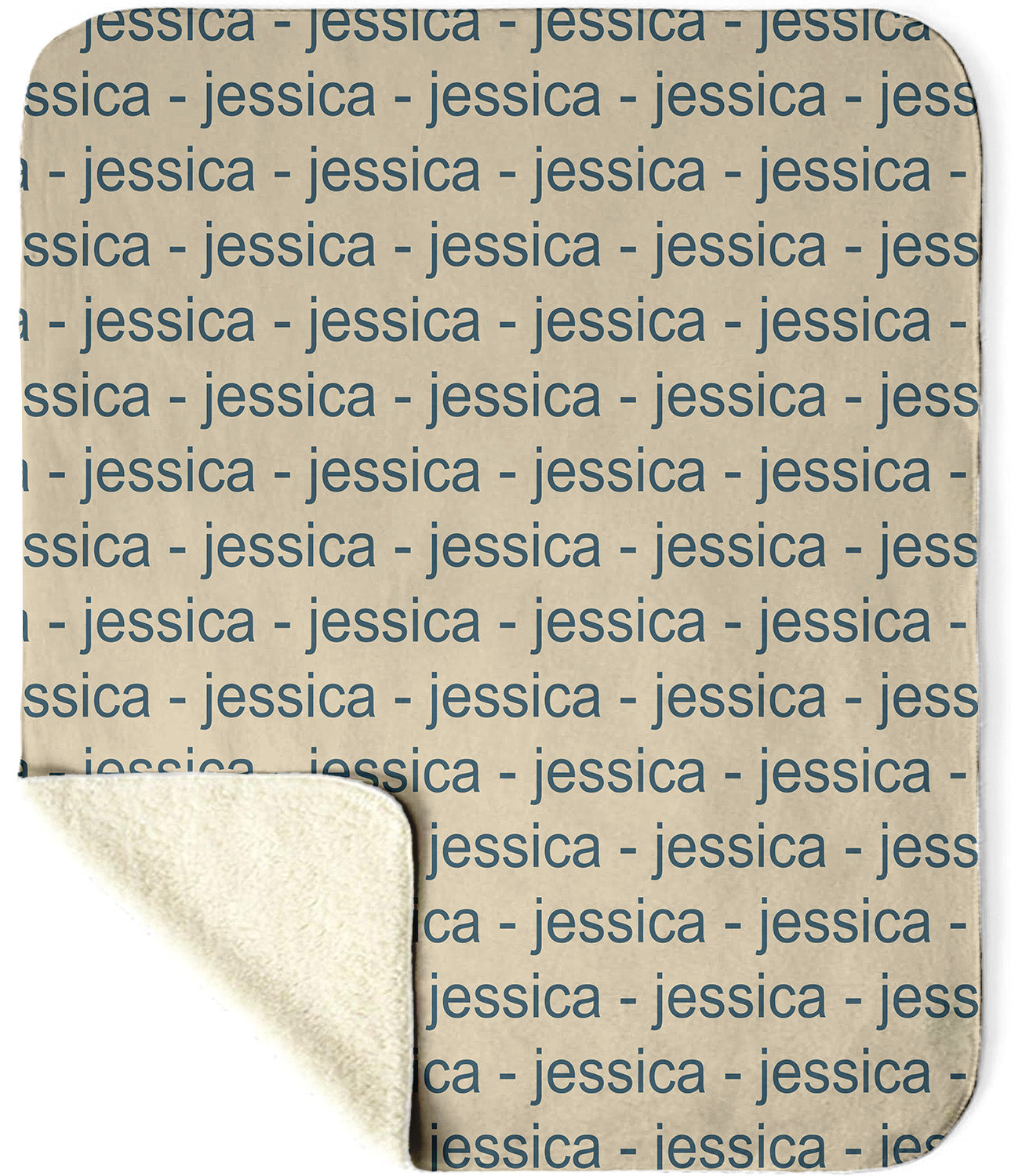 Single Name Reg Font Sherpa Blanket