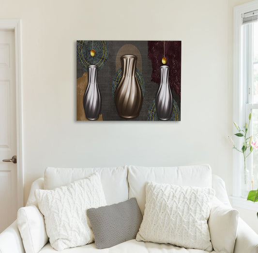 Trio of Vases Canvas Print