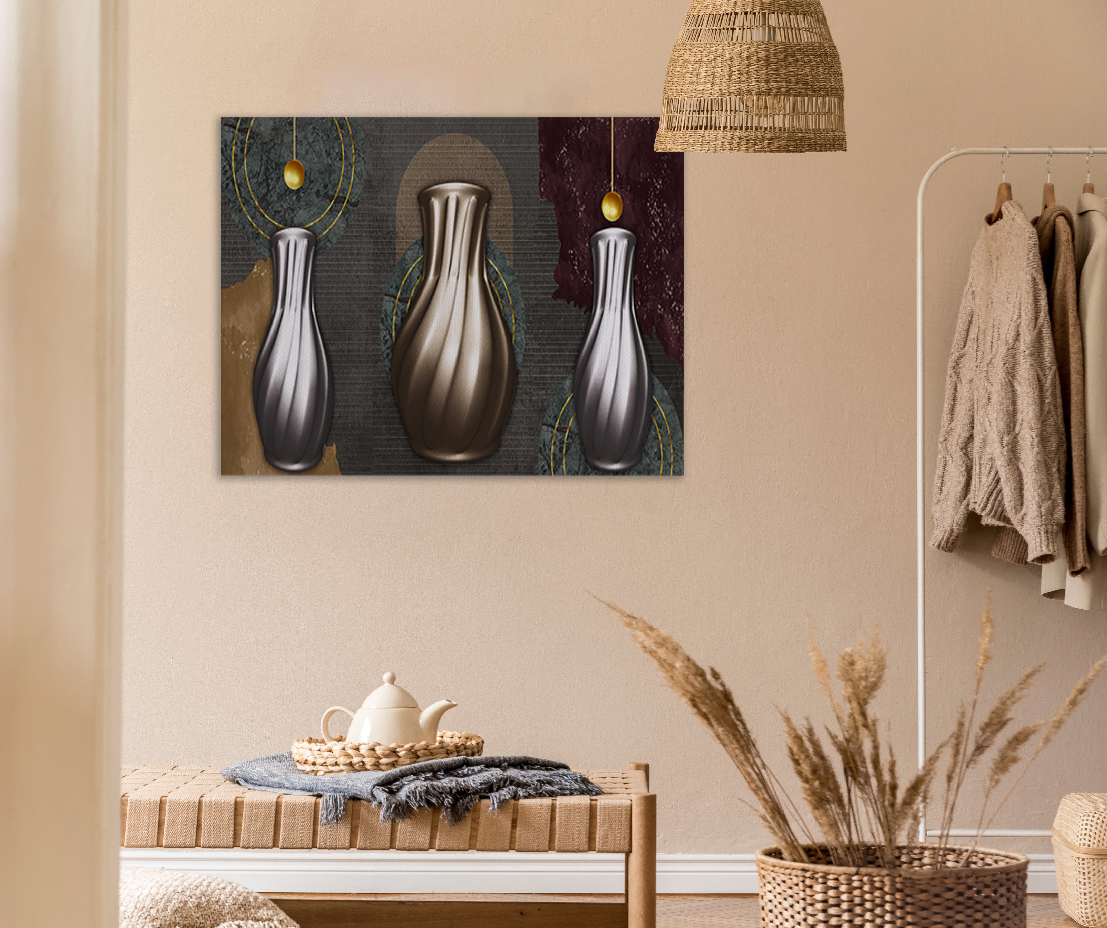 Trio of Vases Canvas Print