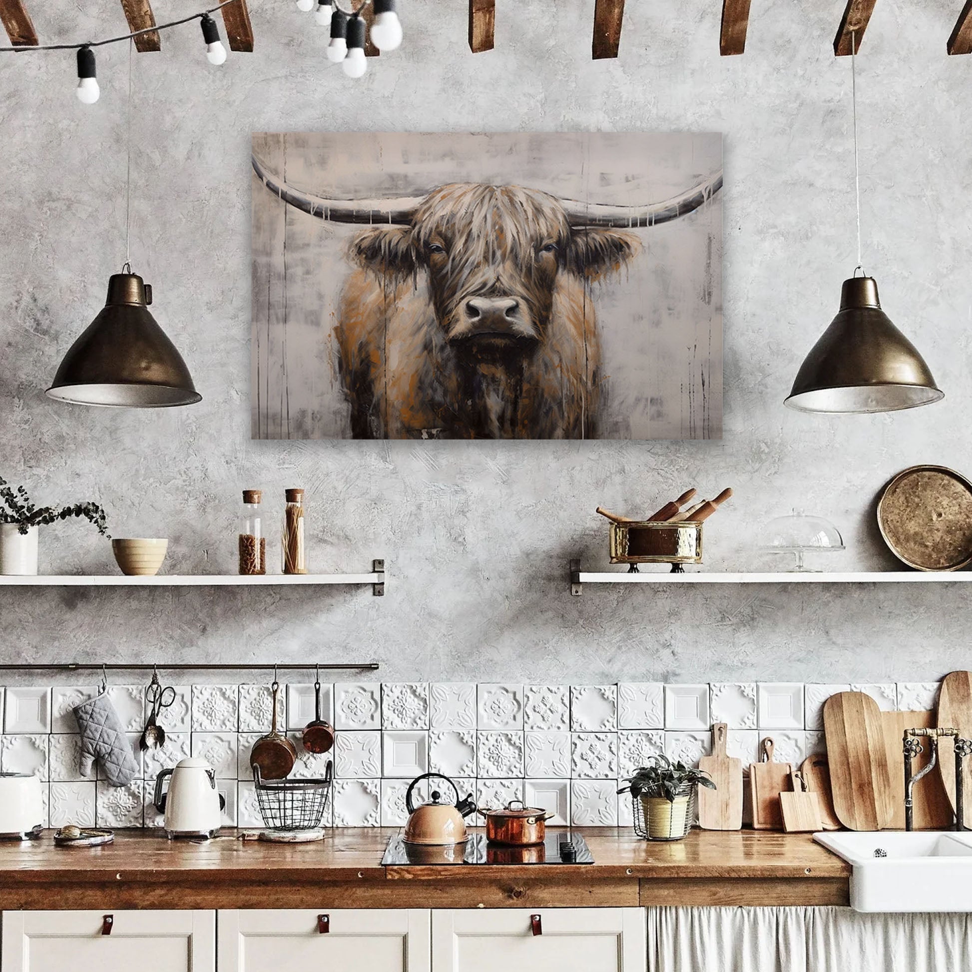 Troy Bull Canvas Art