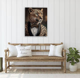 Tuxedoed Leopard Canvas Print