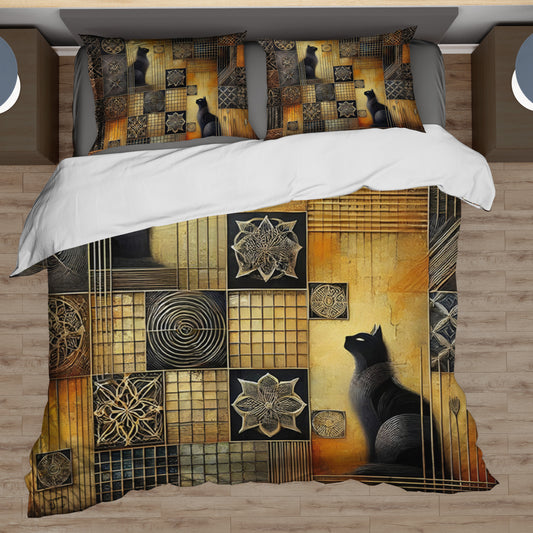 Two Black Cats Comforter Set