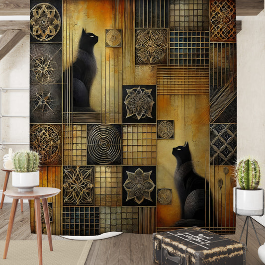 Two Black Cats Shower Curtain