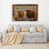 Vinatage Cattle Canvas Art