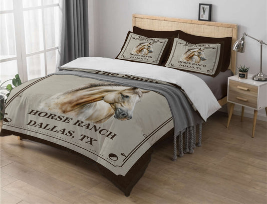 Vintage Ticket Duvet Cover Set