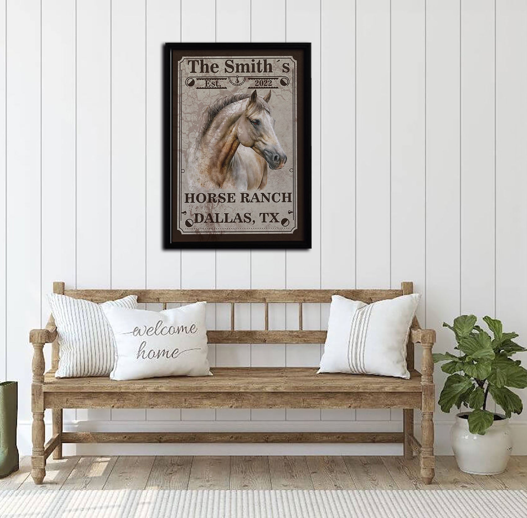 Vintage Ticket Framed Canvas