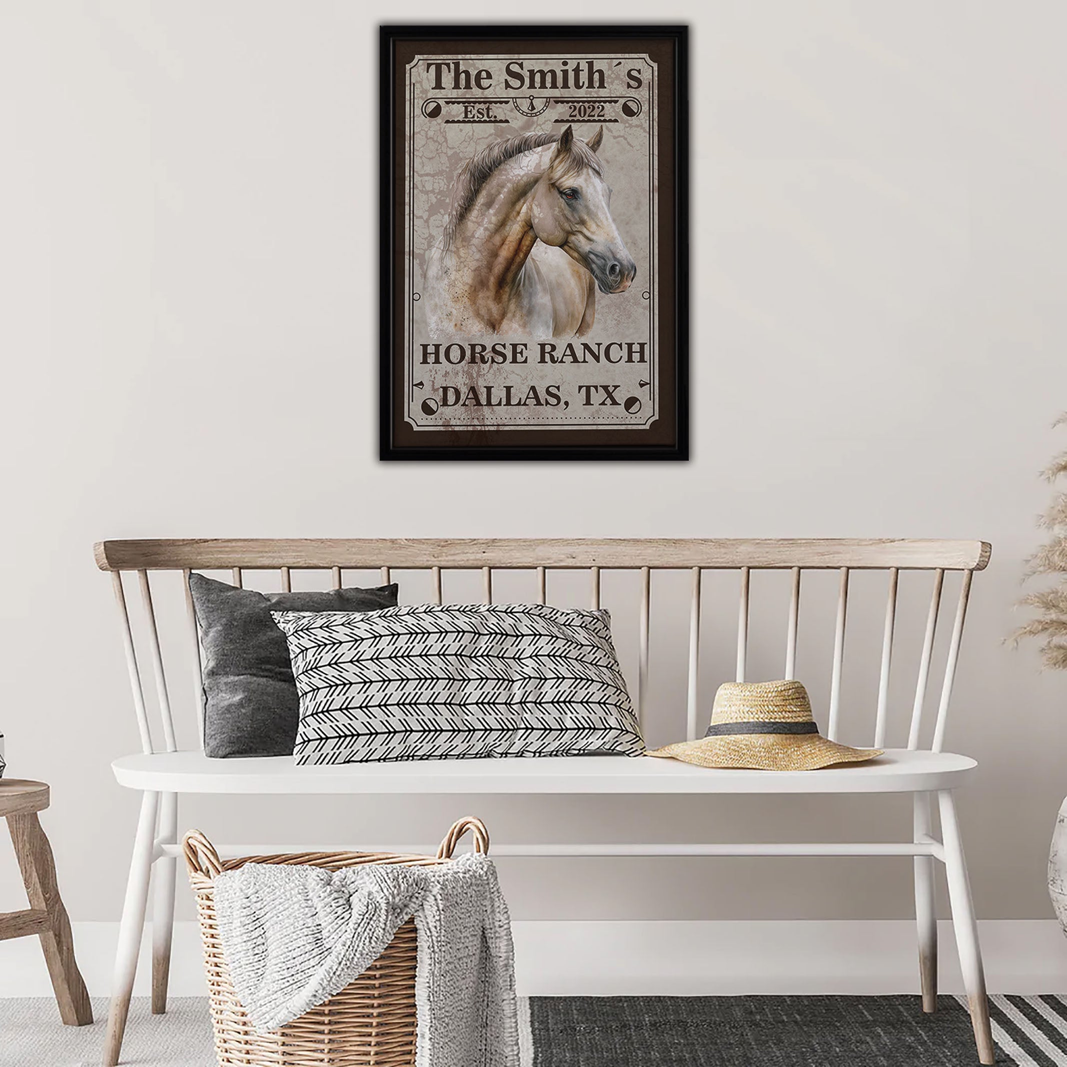 Vintage Ticket Framed Canvas